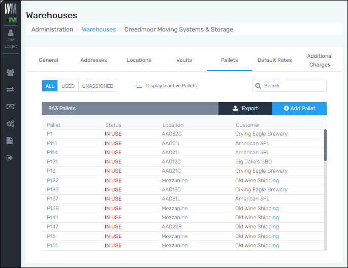 A screenshot of a logistic

Description automatically generated