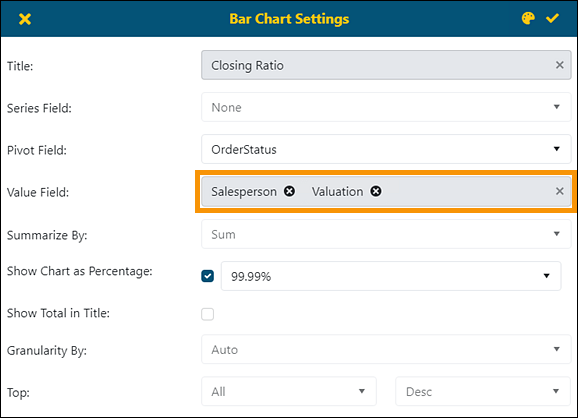 A screenshot of a bar chart settings

AI-generated content may be incorrect.